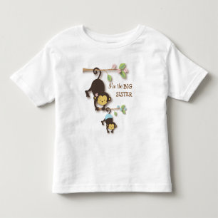 Camiseta De Bebé Mono de la Hermana Grande con Hermano Nene Lil