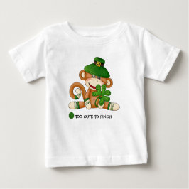 Camiseta De Bebé Mono de media luna con Shamrock St. Patrick's Day