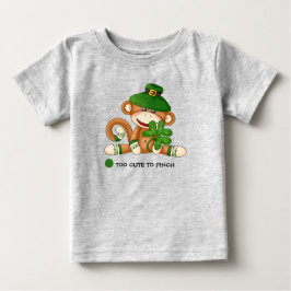 Camiseta De Bebé Mono de media luna con Shamrock St. Patrick's Day