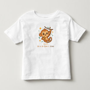 Camiseta De Bebé Mono de rebote de plátano personalizado lindo anim