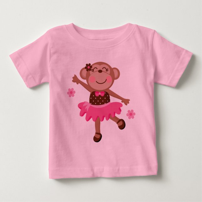 Camiseta De Bebé Mono del ballet lindo (Anverso)