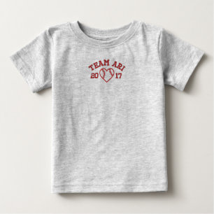 Camiseta De Bebé Mono del bebé del fútbol del corazón del béisb