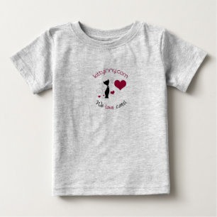 Camiseta De Bebé mono del bebé del kittyinNY