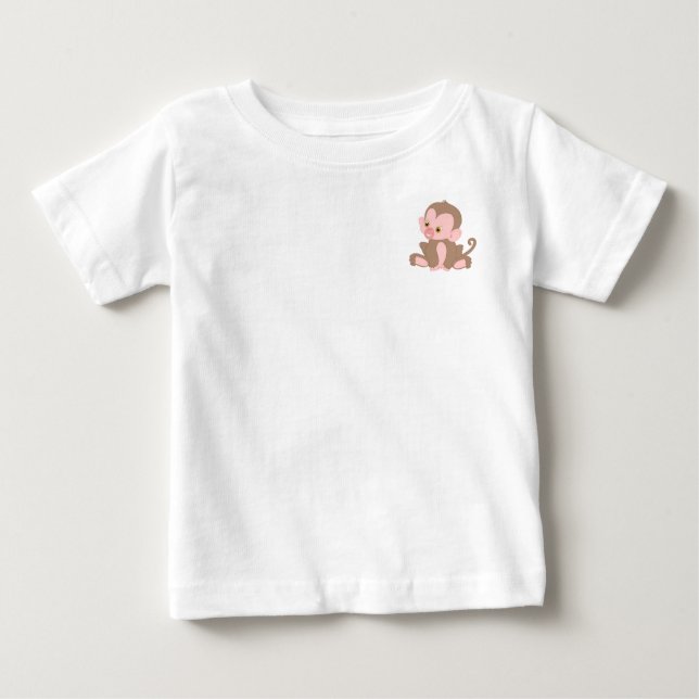 Camiseta De Bebé Mono del bebé sonriente (Anverso)