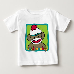 Camiseta De Bebé Mono del calcetín
