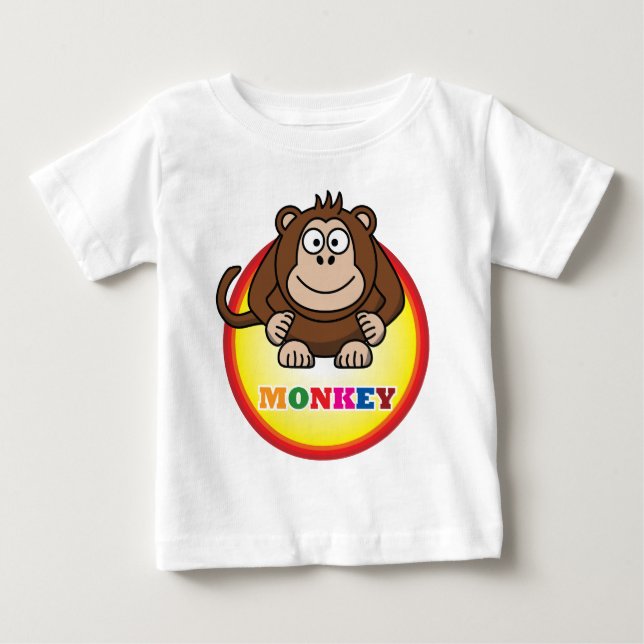 Camiseta De Bebé Mono del dibujo animado (Anverso)