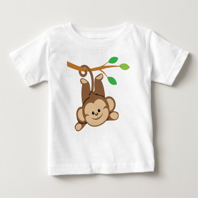Camiseta De Bebé Mono del niño que gira (Anverso)