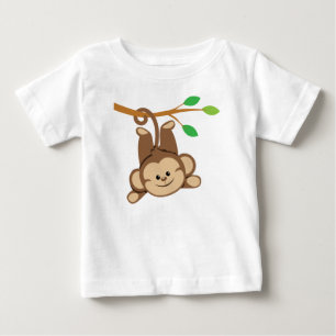 Camiseta De Bebé Mono del niño que gira