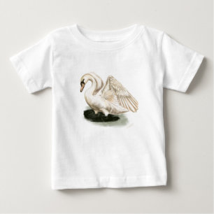 Camiseta De Bebé Mono del tutú del bebé de la impresión del cisn