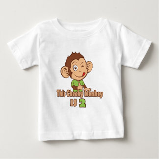 Camiseta De Bebé Mono divertido cumpleaños de 2 años