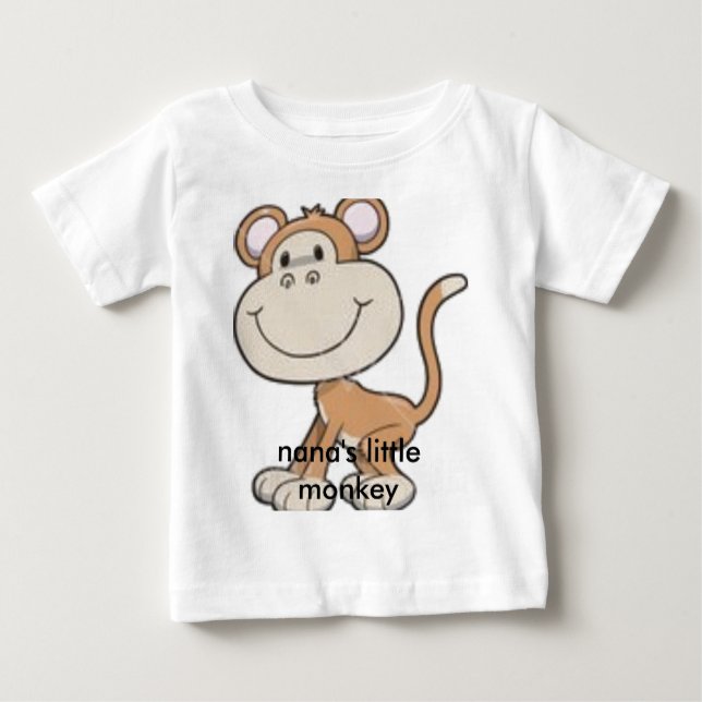 Camiseta De Bebé mono, el pequeño mono de Nana (Anverso)