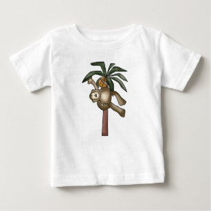 Camiseta De Bebé Mono en árbol de plátano