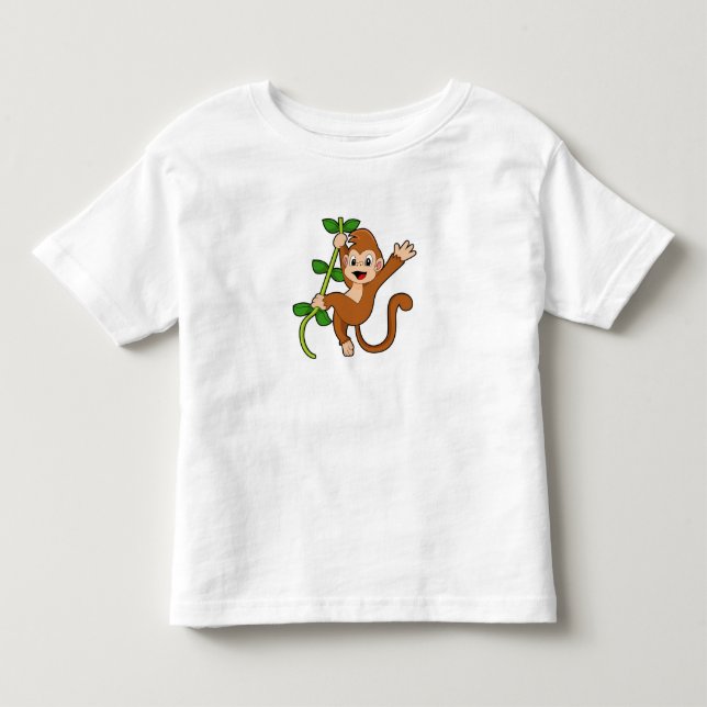 Camiseta De Bebé Mono en la selva (Anverso)