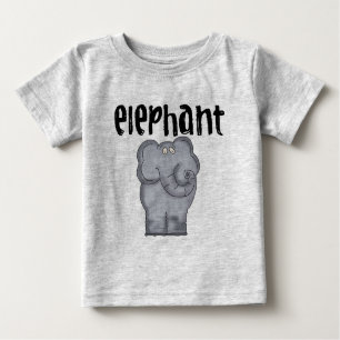 Camiseta De Bebé Mono gris del fútbol del bebé del elefante