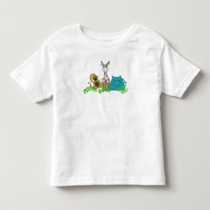 Camiseta De Bebé Mono, Jirafa e Hipopótamo