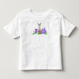 Camiseta De Bebé Mono, Jirafa e Hipopótamo