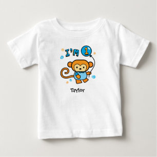 Camiseta De Bebé Mono Lil Primer cumpleaños Bebé Camiseta