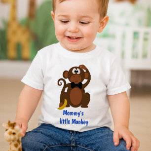 Camiseta de bebé mono lindo de mamá