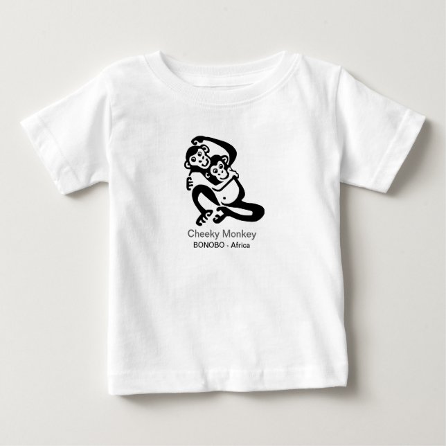 Camiseta De Bebé Mono malhumorado - BONOBO - África (Anverso)