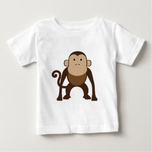 Camiseta De Bebé Mono marrón