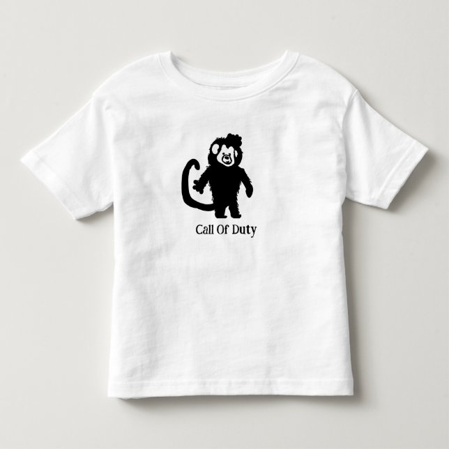 Camiseta De Bebé Mono negro (Anverso)