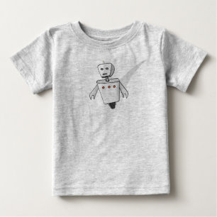 Camiseta De Bebé Mono orgánico del robot del fugitivo (bosquejo)