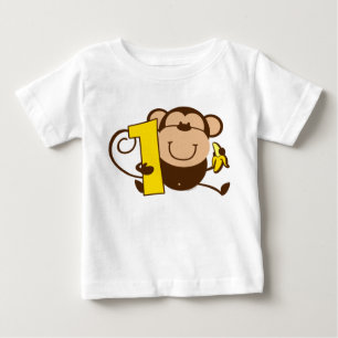 Camiseta De Bebé Mono pequeño 1 cumpleaños Mero
