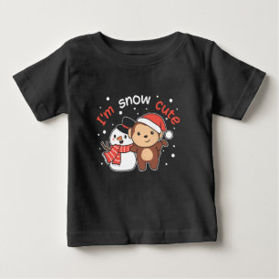 Camiseta De Bebé Mono Que Te Amo Nieve Mucho Pun De Snowman