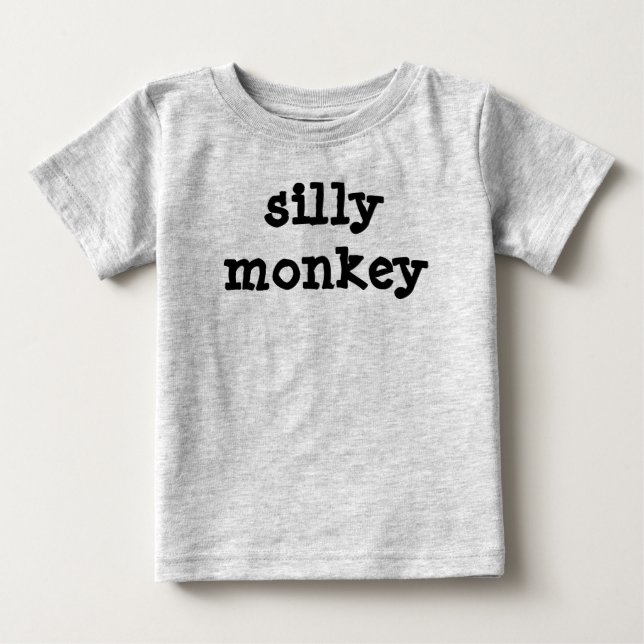 Camiseta De Bebé mono tonto (Anverso)