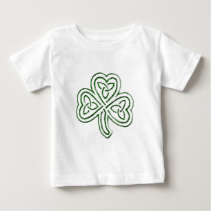 Camiseta De Bebé mono tribal verde del niño del trébol