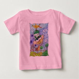 Camiseta De Bebé Mono y pájaro bananero divertidos