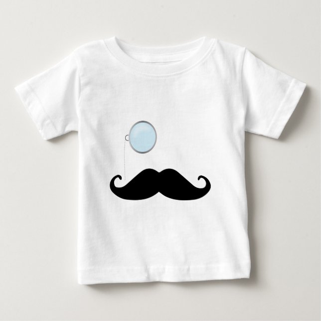Camiseta De Bebé Monocle Mustache (Anverso)