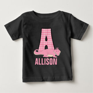 Camiseta De Bebé Monograma A rosa dulce para Chicas
