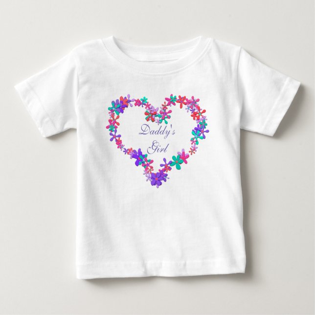 Camiseta De Bebé Monograma cardiaco personalizado (Anverso)