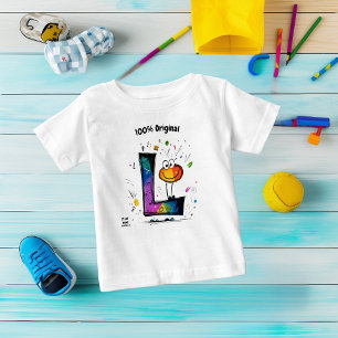 Camiseta De Bebé Monograma colorido L - Diseño divertido y de Perso