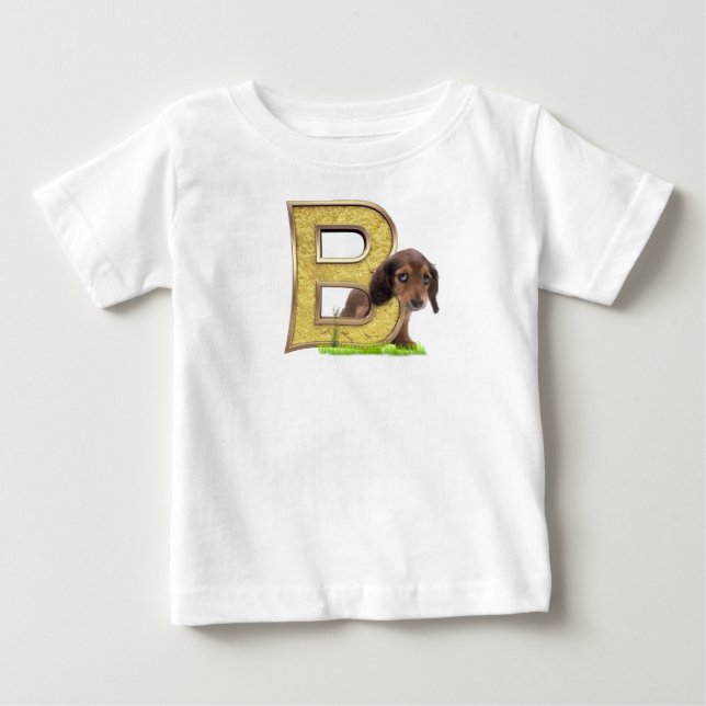 Camiseta De Bebé Monograma de Cumpleaños Capital -letra B (Anverso)