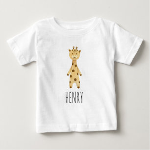 Camiseta De Bebé Monograma de jirafa, moderno lindo