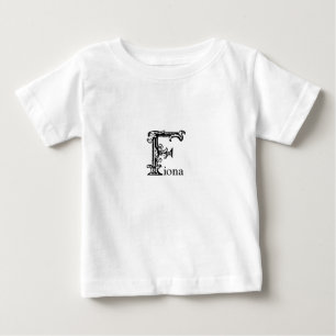 Camiseta De Bebé Monograma Fancy: Fiona