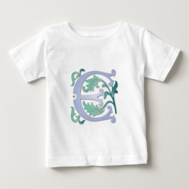 Camiseta De Bebé Monograma Fleur-de-lis E (Anverso)