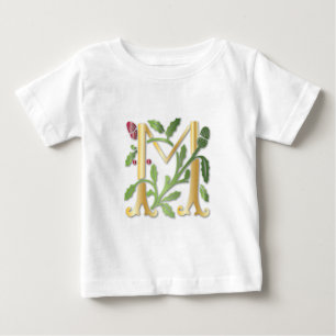 Camiseta De Bebé Monograma Fleur-de-lis M