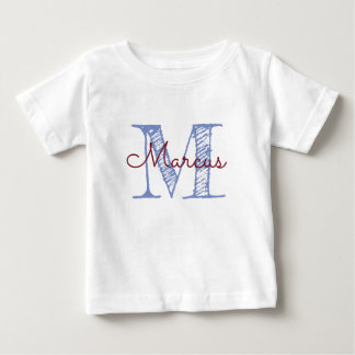 Camiseta De Bebé Monograma Nombre personalizado niño bebé