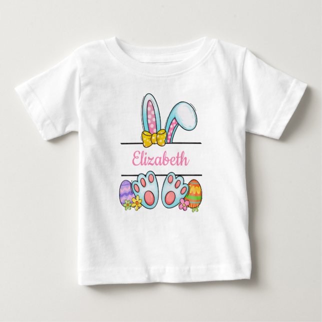 Camiseta De Bebé Monograma Pascua de Pascua de Novia (Anverso)