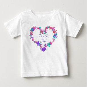 Camiseta De Bebé Monograma personalizado del corazón
