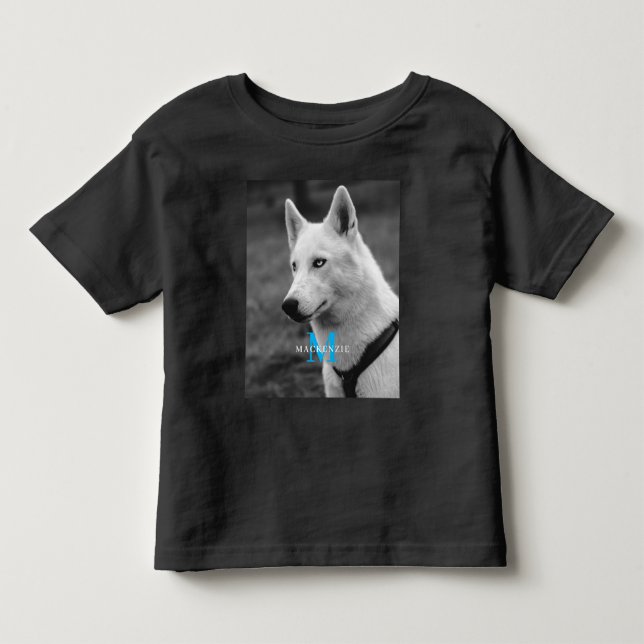 Camiseta De Bebé Monograma Personalizado personalizado Mascota de p (Anverso)