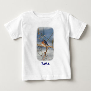 Camiseta De Bebé Monograma tu nombre personalizado Bluebird