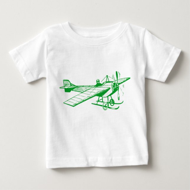 Camiseta De Bebé Monoplano de cosecha - Verde de hierba (Anverso)