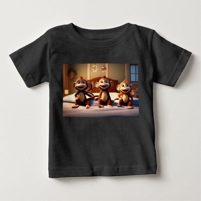 Camiseta De Bebé Monos en ciernes (Anverso)