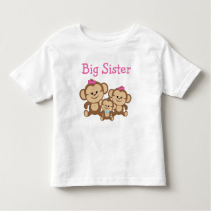 Camiseta De Bebé Monos Gran Hermana