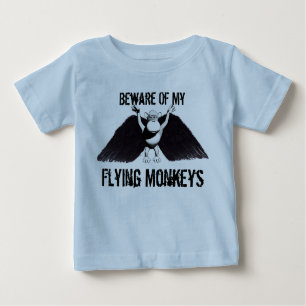 Camiseta De Bebé Monos lindos del vuelo del estilo del dibujo