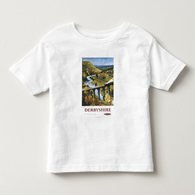 Camiseta De Bebé Monsal Dale, tren y viaducto British Rail (Anverso)